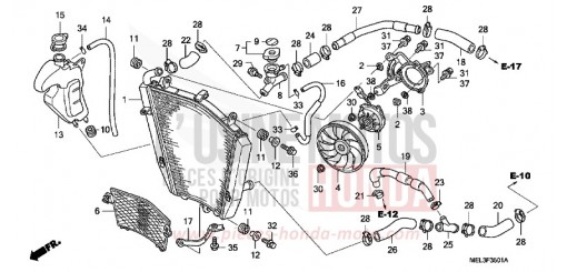 RADIATEUR (CBR1000RR6/7) CBR1000RR6 de 2006